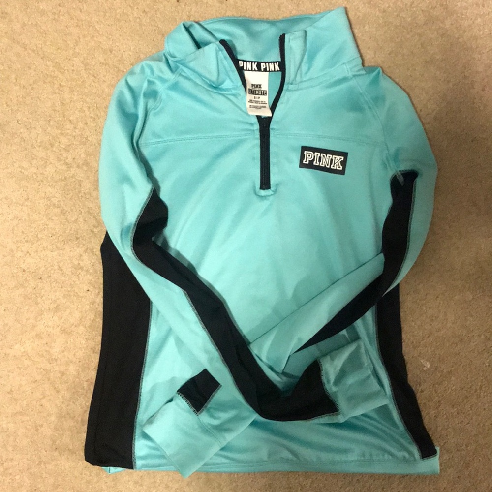VICTORIA SECRETS QUARTER ZIP PULL OVER TEAL